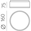 10W LED lubinis šviestuvas DINS, matinės juodos sp., 2700/3000K, IP44, P0395070N
