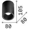 10W LED lubinis šviestuvas NITRO, baltas, 2700K, 341781