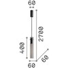10W LED pakabinamas šviestuvas FLAM, dūmų sp., 3000K, 321042
