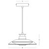 10W LED pakabinamas šviestuvas, juodas/dūmų sp. stiklas, 3000K, dimeriuojamas, 25142