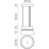 10W LED pakabinamas šviestuvas TRAP, juodos/baltos sp., 2700K, C4041090N