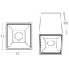 Lubinis šviestuvas 10W LED paviršinis šviestuvas, baltos/juodos sp., 3000K, S068