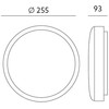 10W LED plafonas ORBIS, baltas, 4000K, IP44, su judesio davikliu