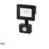 Bemko 10W LED prožektorius su judesio davikliu KASTEL, juodas, 6000K, IP65