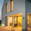 Lubinis šviestuvas 10W LED sieninis fasado šviestuvas DANTE, juodos/aukso sp., 4000K, IP54