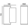 Pakabinamas šviestuvas 10W LED sieninis fasado šviestuvas LENTA 4K, juodas, 4000K