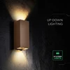 Sieninis šviestuvas 10W LED sieninis fasado šviestuvas, rūdžių sp., 2700/3200/4000K, IP65, šviečia į viršų ir į apačią