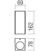 10W LED sieninis lauko šviestuvas BRIO, baltas, 3000K, IP54, šviečia į viršų ir į apačią, 90529