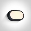Sieninis šviestuvas 10W LED sieninis lauko šviestuvas, juodas, 3000K, 67442B/B/W