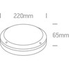 10W LED sieninis lauko šviestuvas, juodas, 3000K, 67442/B/W