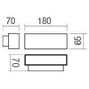 Sieninis šviestuvas 10W LED sieninis lauko šviestuvas PLANIT, baltas, 3000K, IP54, 90095