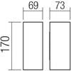 10W LED sieninis lauko šviestuvas SONNY, rūdžių sp., 2200/3000/4000K, IP54