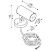 10W LED sieninis šviestuvas AGO WALL POWER, juodas, 3000K, 65°, IP66, dimeriuojamas