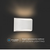V-tac 10W LED sieninis šviestuvas, baltas, 4000K, IP54