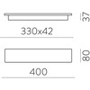 10W LED sieninis šviestuvas FOSCA, aukso sp., 2700/3000/4000K, A3833471O
