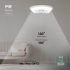 Lubinis šviestuvas 10W LED sieninis šviestuvas su PIR judesio davikliu, baltas, 4000K, IP54, CREE LED chip