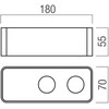 10W LED sieninis šviestuvas YUKI, matinės baltos sp., 3000K, dimeriuojamas, 01-3693