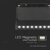 V-tac 10W LED SMART šviestuvas į magnetinius bėgelius, 48V, juodas, 2700-6400K
