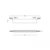 10W LED šviestuvas į magnetinę sistemą ZAMBELIS MAGNETIC 3MM, juodas, 3000K, dimeriuojamas, 25122