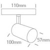 10W LED šviestuvas į magnetines sistemas FLAT, juodas, 3000/4000/5000K, 48V, 38°, 43120F/B/V