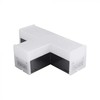 V-tac 10W LED T formos linijinio šviestuvo sujungimas, juodas, 6500K