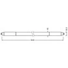 V-tac 10W LED T5 lempa, G5, baltos matinės sp., 6500K