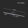 Sieninis šviestuvas 10W LED veidrodžio šviestuvas, juodas, 4000K, IP65