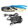 V-tac 10W/m LED juosta, 420LED/m, IP20, 3000K, 5m, su 60W maitinimo šaltiniu, 24V, 2.5A, IP44