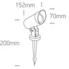 Įsmeigiamas sodo šviestuvas, GU10, juodas, 67464G/B