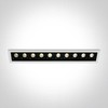 10x2W LED įleidžiamas šviestuvas, baltas, 3000K, 50902B/W/W