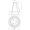 110W LED pakabinamas šviestuvas ICONIC, baltas, 3000/4000K, dimeriuojamas, 01-3920