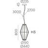 11,5W LED pakabinamas šviestuvas TOTEM, juodas, 2700K, dimeriuojamas, C4050090NDP