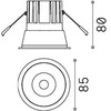 11W LED įleidžiamas šviestuvas GAME, juodos/aukso sp., 4000K, 341354