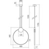 11W LED pakabinamas šviestuvas ATOM, juodos/žalvario sp., 3000K