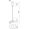 11W LED pakabinamas šviestuvas CODY, juodos/baltos sp., 3000K, 01-3289