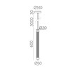 11W LED pakabinamas šviestuvas LINEO, juodas, 2700/3000K, C4008070N