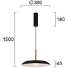 11W LED pakabinamas šviestuvas NUDO, juodos/baltos sp., 3000/4000/6000K, 4338800