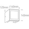 11W LED sieninis lauko šviestuvas, antracito sp., 3000K, 67440A/AN/W