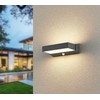 Sieninis šviestuvas Trio 11W LED sieninis lauko šviestuvas CUANDO, antracito sp., 3000K, IP54, su judesio davikliu, šviečia į viršų ir į apačią
