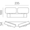 11W LED sieninis šviestuvas KANSAS, juodas, 3000K, dimeriuojamas, IP54, A2025200NDT