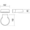 Sieninis šviestuvas 12,5W LED sieninis lauko šviestuvas PHASER, baltas, 3000K, IP54, 90045