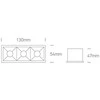 Bikuvalt 12W LED įleidžiamas šviestuvas, juodas, 3000K, 50306B/B/W