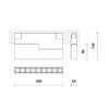 12W INSIGHT DARK LIGHT FLEXX šviestuvas į magnetines sistemas, 3000K, baltas