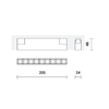 12W LED šviestuvas DARK LIGHT į magnetines sistemas INSIGHT, baltas, 3000K