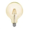 V-tac 12W LED filamentinė lemputė, G125, E27, gintaro sp. stiklu, 2200K