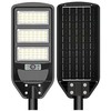 12W LED gatvės šviestuvas su saulės baterija, juodas, 6000K
