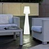 NewGarden 1,2W LED įkraunamas šviestuvas LOLA 110, baltas, 6000K/RGB, IP54, su USB jungtimi, dimeriuojamas