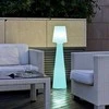 NewGarden 1,2W LED įkraunamas šviestuvas LOLA 110, baltas, 6000K/RGB, IP54, su USB jungtimi, dimeriuojamas