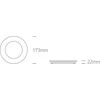 12W LED įleidžiama panelė, juoda, 3000K, 10112FA/B/W