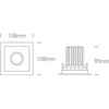 12W LED įleidžiamas pakreipiamas šviestuvas, baltas, 3000K, 51112H/W/W